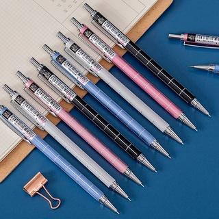 1pc 0.5mm 0.7mm Metal Automatic Pencil, Automatic Writing Pen with Low Center of Gravity, Stationery and School Supplies