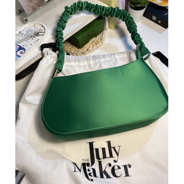 the july mansion กระเป๋าถือ Lego green สีเขียว the july marker สะพายข้าง กระเป๋าสวย ทรงฮิต ใช้งาน