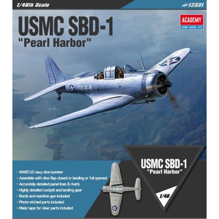 โมเดลประกอบ Academy Model 1/48 AC12331 USMC SBD-1 " PEARL HARBOR "