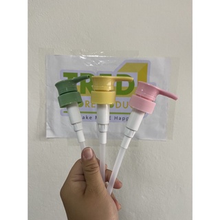 ถูกสุด‼ หัวปั้มคอตรงสีพาสเทล หัวใหญ่ คอ 33 สายยาว  10 cm พร้อมส่ง +++