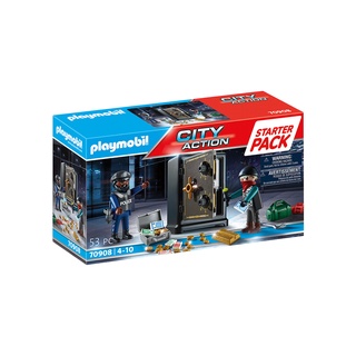 Playmobil 70908 Starter Pack Bank Robbery แอ็คชั่นฟิกเกอร์ สตาร์ทเตอร์ แพ็ค การโจรกรรมธนาคาร