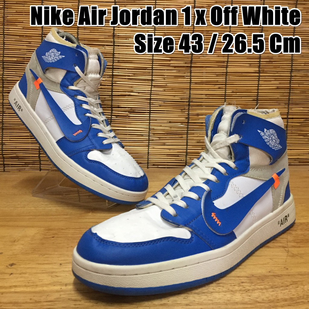 Nike Air Jordan1 x Off White รองเท้าผ้าใบมือสอง