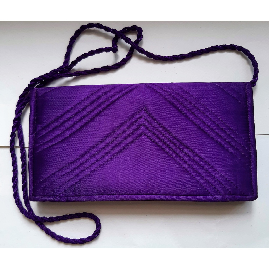 Indian Elegant Purple Shoulder fabric purse