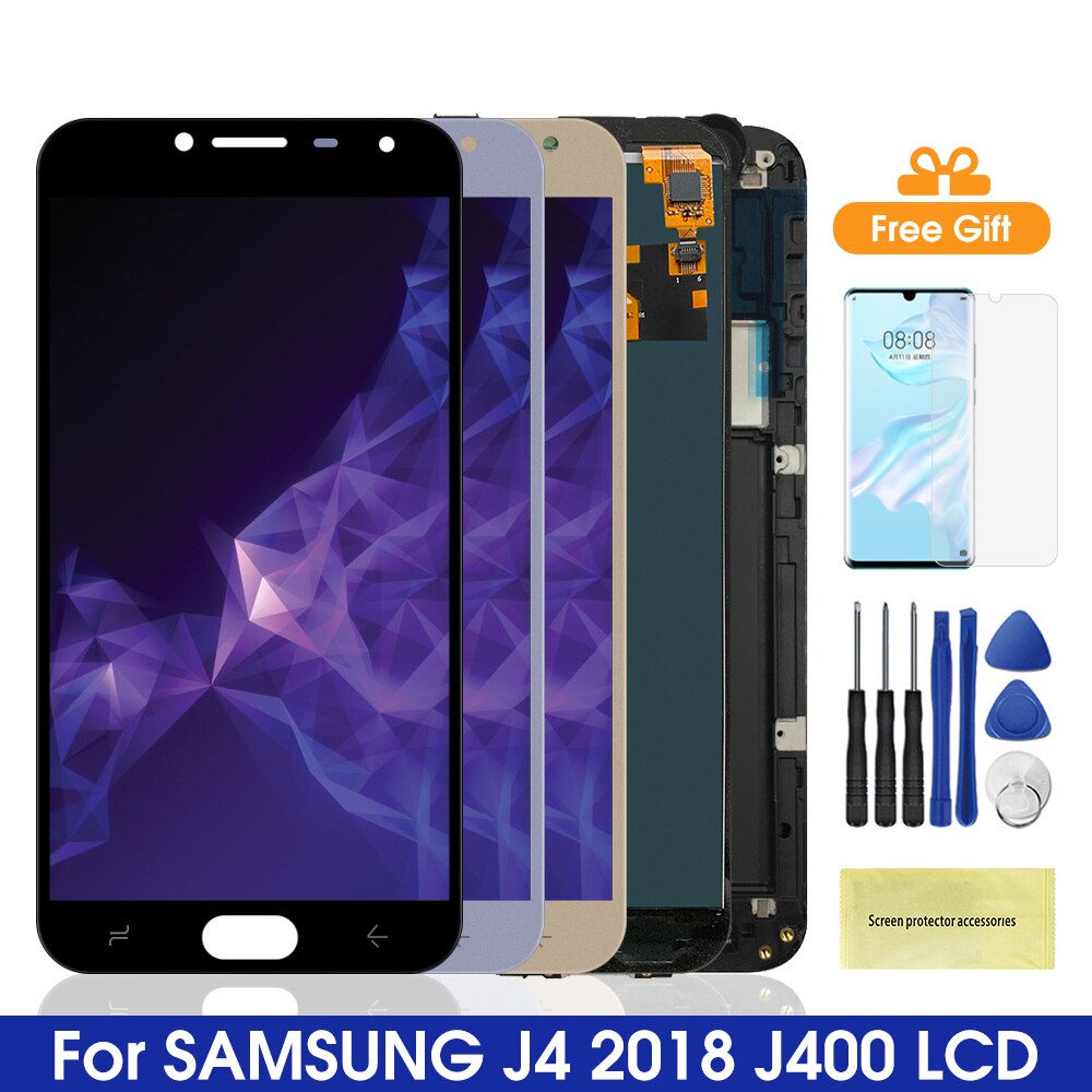 J400 Lcd สําหรับ Samsung Galaxy J4 2018 จอแสดงผล Touch Screen Digitizer Assembly สําหรับ Samsung J40