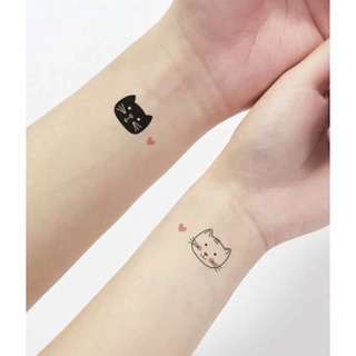 สติกเกอร์ แทททู รอยสัก นำเข้า  ลายดอกไม้ การ์ตูน  ** tattoo sticker กันน้ำ