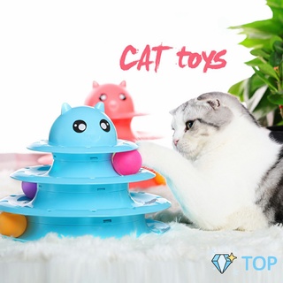 รางบอล ตาโต ของเล่นแมวทรงโดม  รางบอล 4 ชั้น ของเล่นสุนัข ที่นอนหมา ปลอกคอสุนัข Cat play plate