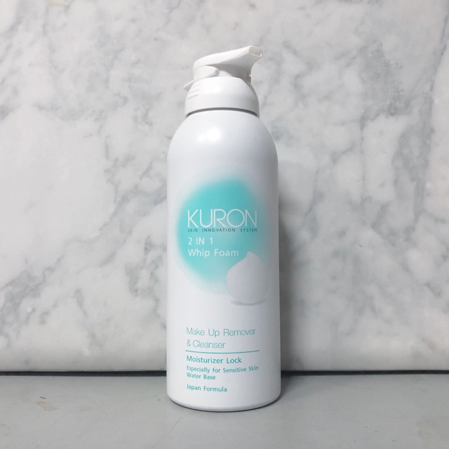 Kuron whip foam 2 in 1 makeup remover &amp; cleanser