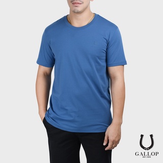 [S-5XL] GALLOP : เสื้อยืดคอกลม BASIC -T-SHIRT (Round-necked) รุ่น GN9006 ฟ้าคราม