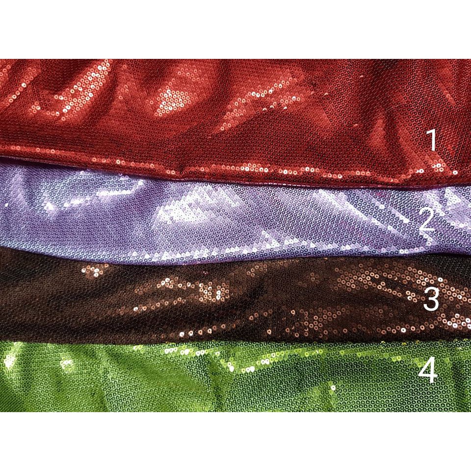 ผ้าเลื่อม ผ้าซาตินปักเลื่อม 3มิล มี8เฉดสีให้เลือก