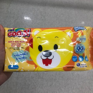 กูนน์ goon baby wipes wet wipeผ้าเปียกทิชชู่เปียก แผ่นใหญ่พิเศษ หนานุ่ม เช็ดทำความสะอาด