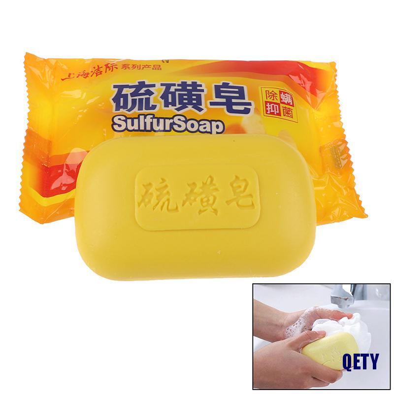 (QETY)1Pc 85g Shanghai Sulfur Bathing Soap for Antifungal Skin Care Cleaning Healthy