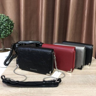 Charles&amp;Keith front flap sling bag กระเป๋าสะพาย (Outlet) ม