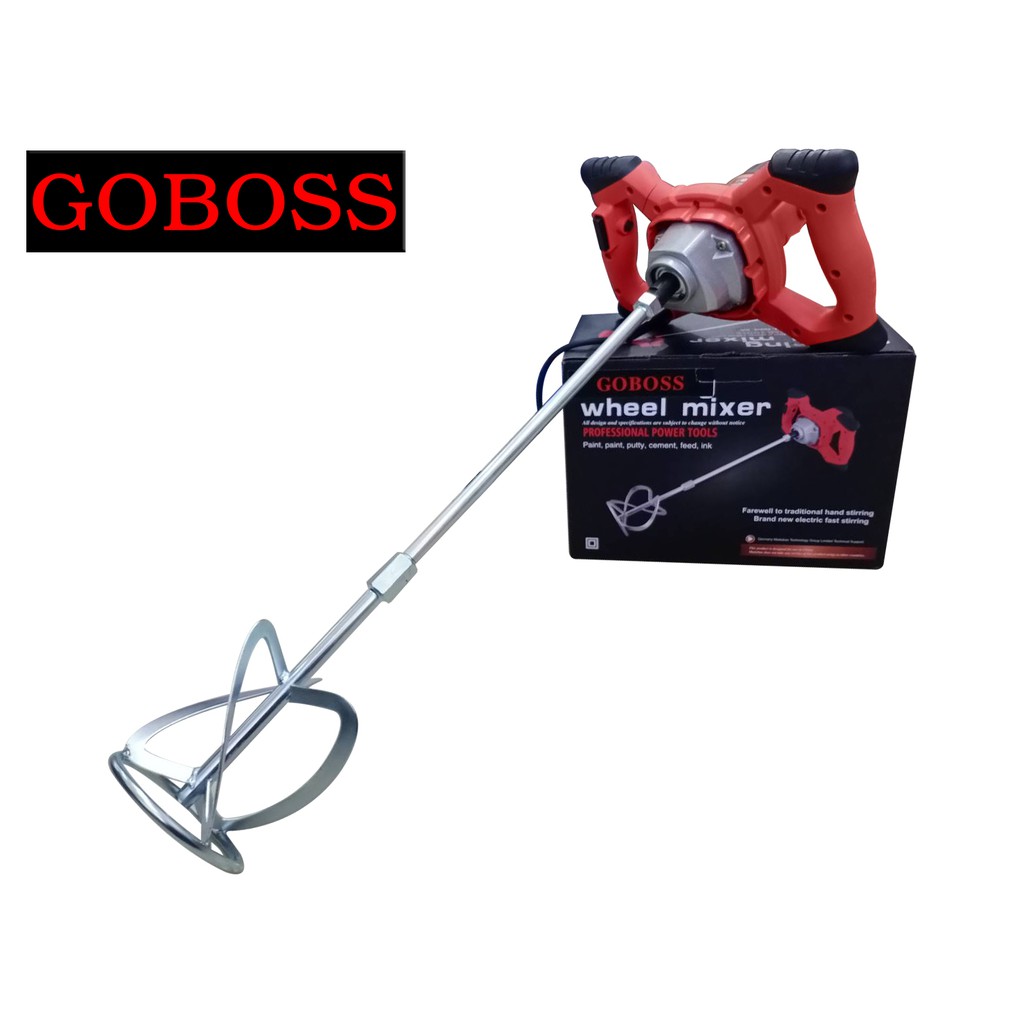 Goboss เครื่องผสมปูนซีเมนต์ไฟฟ้า ซีเมนต์ สีทาบ้าน