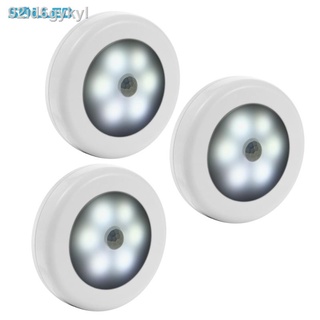 SOLLED 3pcs Motion Sensor 6-LED Night Light