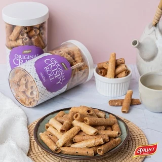 ขนมไทย สุคันธา ทองม้วนน้ำตาลโตนด รสต้นตำรับ แบบกระป๋อง (80 กรัม) SUKANTHA Crispy Coconut Rolls with Palm Sugar Original