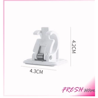ตะขอยึดราวม่าน คลิปยึดราวม่าน ไม่ต้องเจาะผนัง สำหรับห้องครัว 1แพ้ค 2 ชิ้น 2 Pcs Curtain Rod Holder
