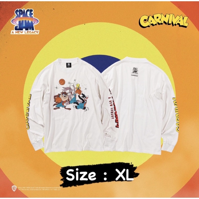 Carnival X Space jam Legacy Long Sleeves T-Shirt white
