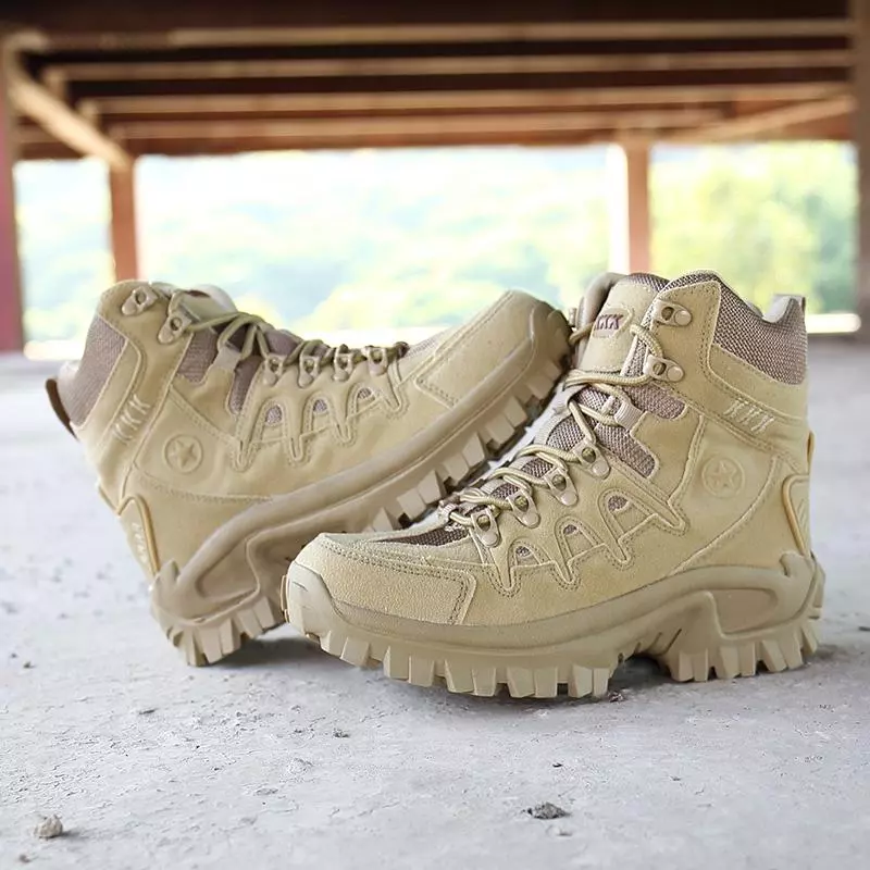Army SWAT ขนาดบวก 39-46 ผู้ชายรองเท้าเดินป่ากลางแจ้งฤดูหนาว Hunter Military Tactical Boots
