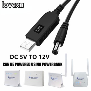 Dc 5V ถึง 12V USB สายเคเบิล Wifi ไปยังขั้วต่อพาวเวอร์แบงค์ บูสท์ ตัวแปลง สเต็ปอัพ สายไฟ สําหรับเราเตอร์ Wifi