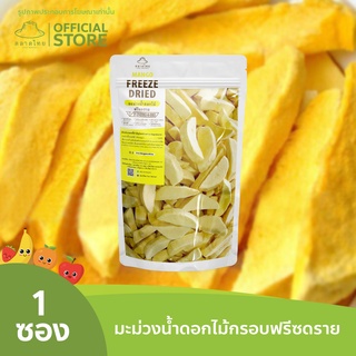 ตลาดไทย มะม่วงน้ำดอกไม้ฟรีซดราย Premium Freeze Dried Mango เกรดส่งออก กรอบ อร่อย ฟรีซดราย