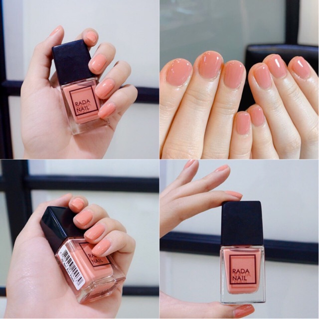 [เล็บสุขภาพดี] Rada Nail สีใสอมส้มพีช ยาทาเล็บ เนื้อสีเงาดั่งเจล ไม่ต้องอบ สีทาเล็บ สีสวย แห้งไว 11m