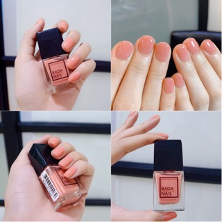 [เล็บสุขภาพดี] Rada Nail สีใสอมส้มพีช ยาทาเล็บ เนื้อสีเงาดั่งเจล ไม่ต้องอบ สีทาเล็บ สีสวย แห้งไว 11ml