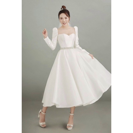 ชุดเดรสปาร์ตี้แขนพองและคอปกตาข่าย ไซส์ s/m/l/xl (PHOTO AND VIDEO TAKEN BY THE SHOP Owner 10000%)