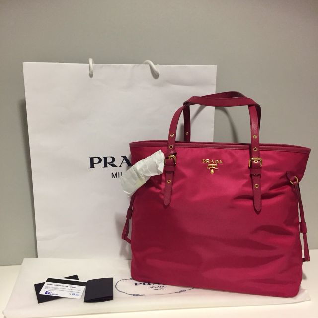 PRADA TESSUTO NYLON SAFFIANO TOTE BAG