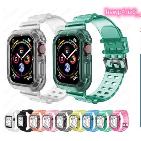สายนาฬิกาข้อมือ ซิลิโคนนิ่ม แบบใส สําหรับ compatible for apple watch Series 8 7 6 5 4 3 2 1 38 40 42 44 41 45มม.