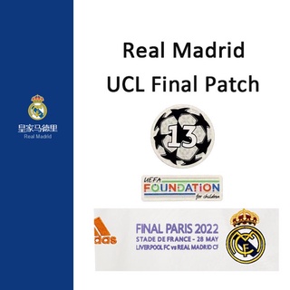 Add แผ่นแปะแขน กดร้อน ลาย Real Madrid UCL 2021/22