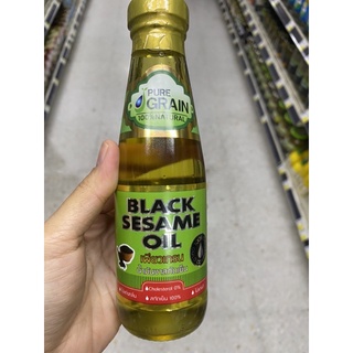 น้ำมันงา สกัดเย็น ตรา เพียวเกรน 200 Ml. Black Sesame Oil ( Pure Grain )