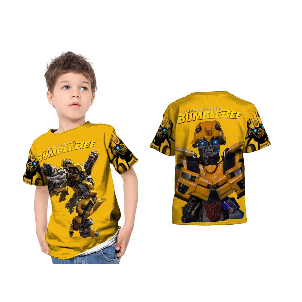 [Riashop] เสื้อยืด Transformers Bumblebee Kids | เสื้อยืดเด็กพิมพ์ลาย Transformers Bumblebee