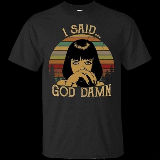 เสื้ ขายดี ฟิกเกอร์ I Said God Damn Pulp Fiction สไตล์วินเทจ G200 ของขวัญวันพ่อS-5XL