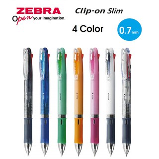 zebra ปากกาลูกลื่น 4 c 0 . 7 มม 4 สี