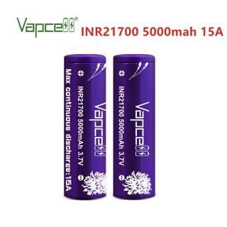 Vapcell INR21700 5000mAh 15A ของแท้ 1 ก้อน