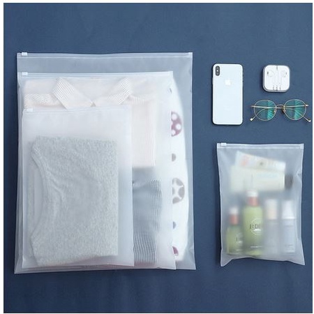 Superb Ziplock Zipper Bag Matte Zip Lock Travel Cloth ชุดชั้นใน Organizer Storage ถุงพลาสติกบรรจุ
