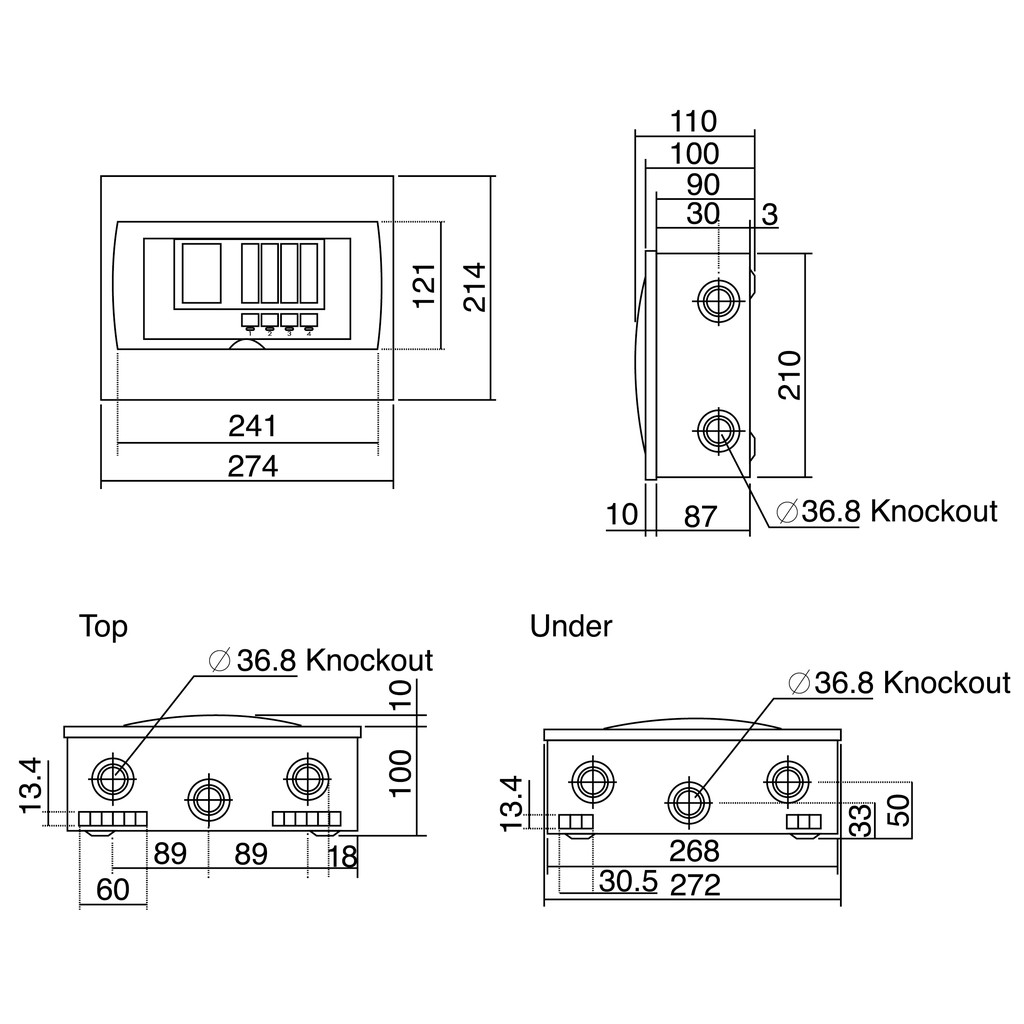 ตู้โหลด ตู้คอนซูมเมอร์ยูนิต 4 ช่องพร้อมเมน ตราช้างCHANG-U4 - รูปที่ 7