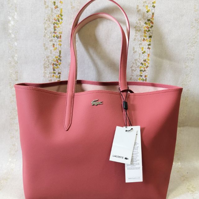 กระเป๋า​ Lacoste Classic สีแดงกุหลาบ