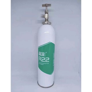 ราคาน้ำยาแอร์ ชนิด R22, 1กระป๋อง 1000g + พร้อมวาล์วหัวเปิดปิดน้ำยา Refrigerant type R22