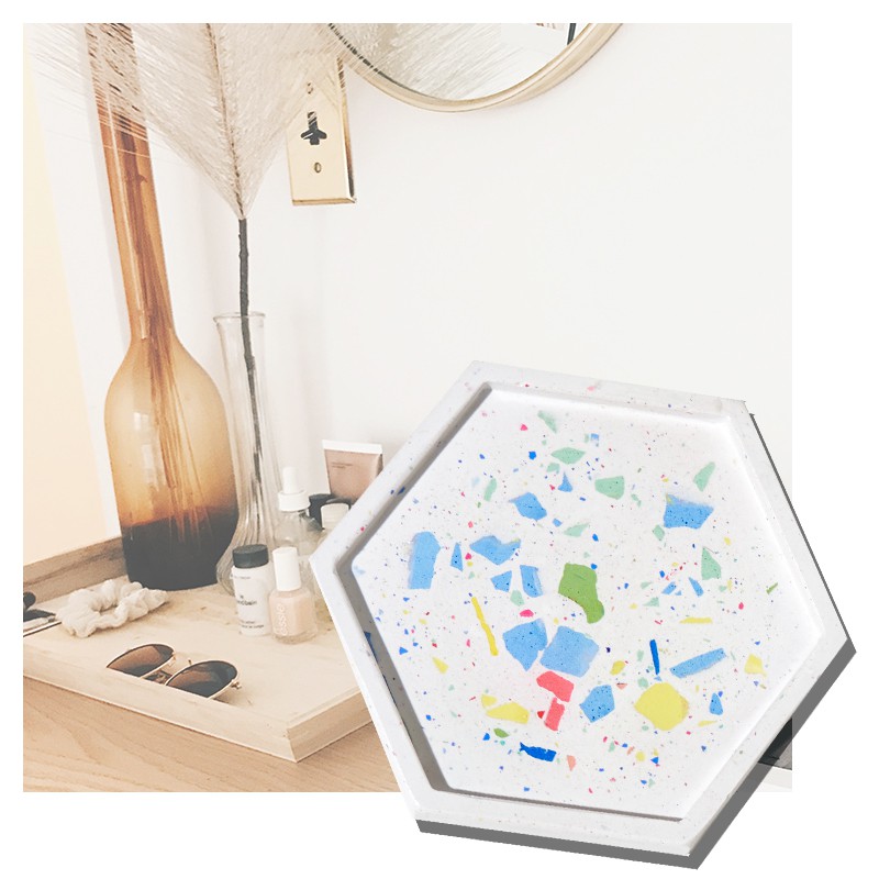 MN FORMULA Terrazzo Tray ถาดวางเทียนหอม เครื่องประดับ