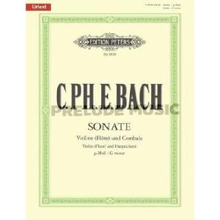 (Violin and Harpsichord) Bach, C.P.E: Sonata in G minor (Q9856)