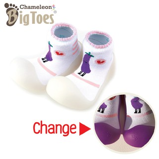 (NEW) Chameleon Bigtoes รองเท้าเปลี่ยนสีได้ รองเท้า Baby Shoes รองเท้าเด็กผู้หญิง ลาย Eggplant (Size 11.5 12.5 13.5cm)