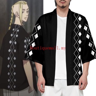 2021 อะนิเมะ Tokyo Revengers Draken คอสเพลย์เครื่องแต่งกาย Kimono Cardigan ผู้ชาย/ผู้หญิงขนาดใหญ่ Outwear XS-3XL เสื้อ Haori คอเดียวกัน Iacket Bad Boy เสื้อผ้า