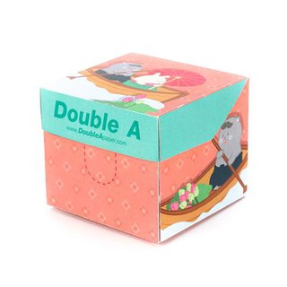 กระดาษโน๊ต 80แกรม สีชมพู (กล่อง600แผ่น) Double A ไทยยิ้ม Pink note paper 80 grams (600 sheets) Double A Thai Smile