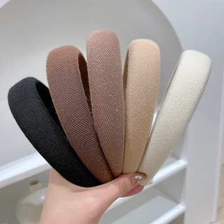 ที่คาดผมสีพื้น สไตล์เรโทร แฟชั่นสำหรับผู้หญิง