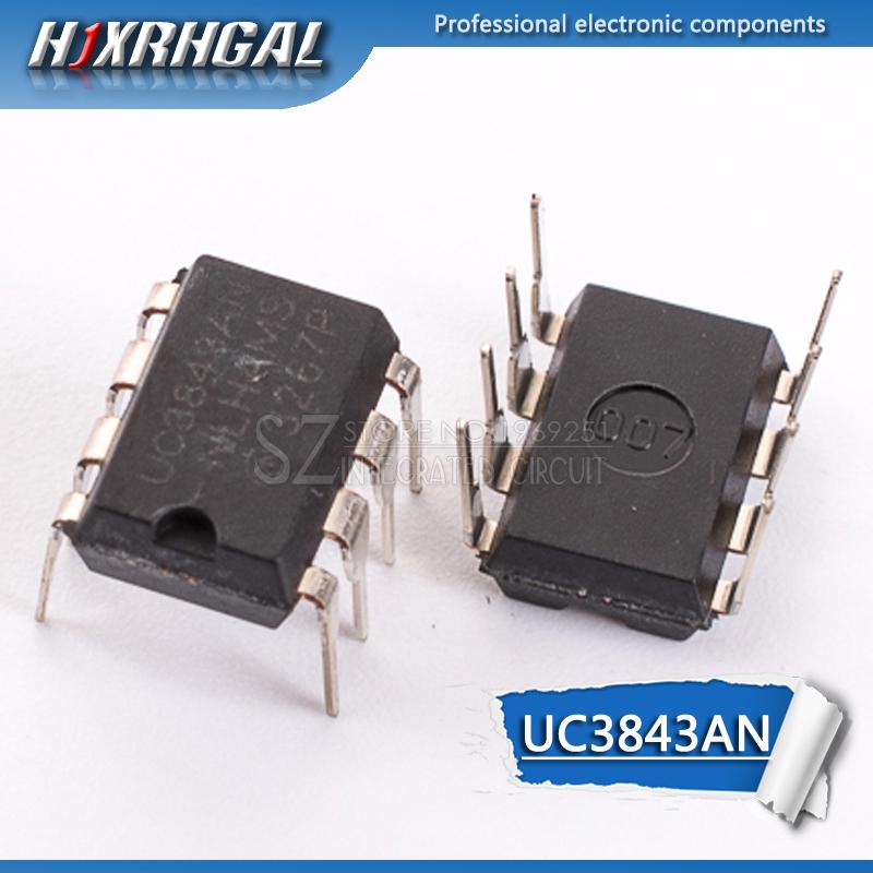 ชุดชิ้นส่วนอิเล็กทรอนิกส์ Uc3843An Dip8 Uc3843A Dip Uc3843 10 ชิ้น