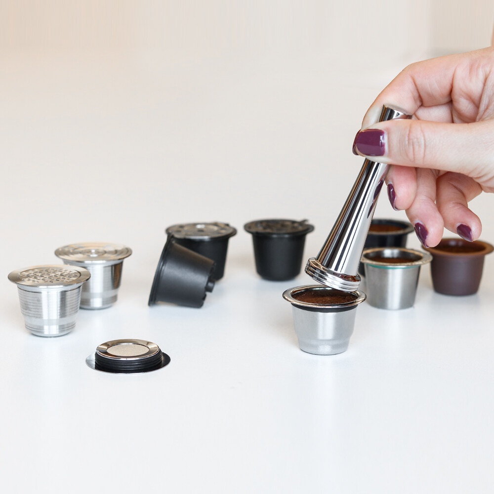 i Cafilas TD  การงัดแงะกาแฟสแตนเลสบรรจุกาแฟเครื่องมือกดกาแฟบดสําหรับ Dolce Gusto,Nespresso,illy