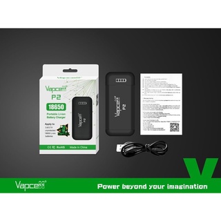 [แท้] Vapcell เครื่องชาร์จถ่าน Vapcell P2 + Powerbank Fast Charge ชาทเร็ว2เท่า 18650 ของแท้100%