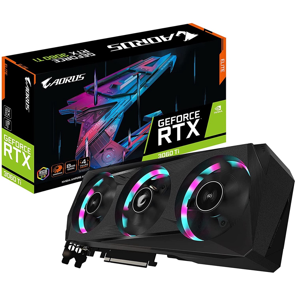 GIGABYTE AORUS GeForce RTX 3060 Ti Elite 8G (REV2.0) Graphics Card