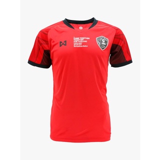 WARRIX เสื้อฟุตบอลคอวีCOME TOGETHER WA-1552CTH-1-สีแดง/ดำ-RA